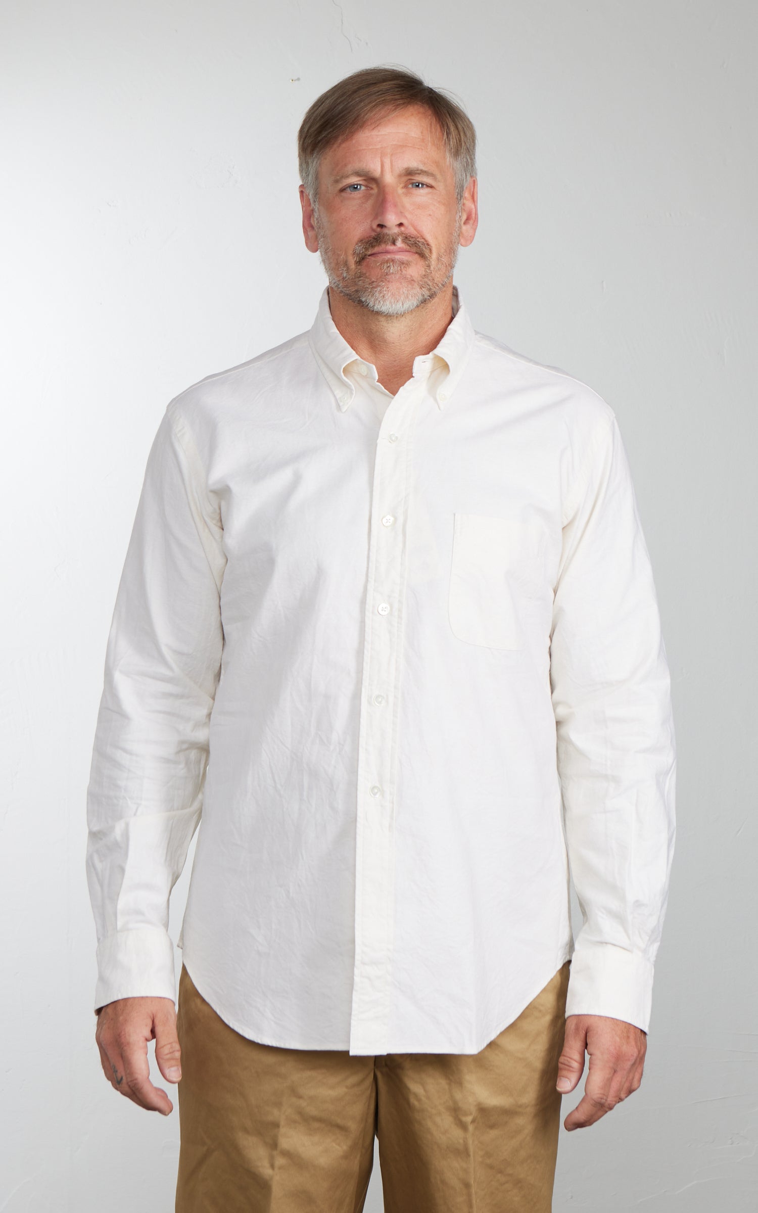 Kamakura Shirts Vintage Ivy Button-Down Oxford Shirt Ecru