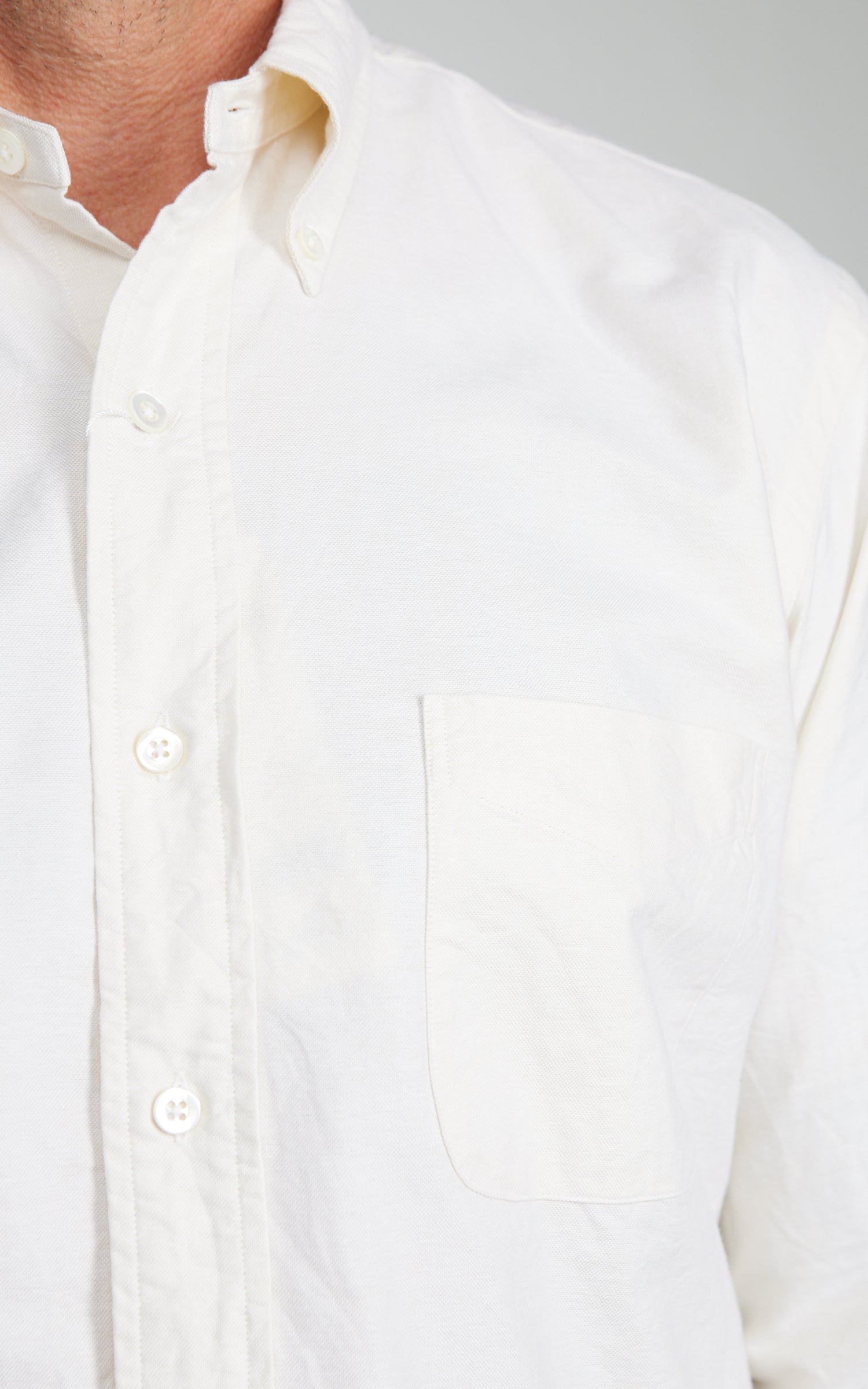 Kamakura Shirts Vintage Ivy Button-Down Oxford Shirt Ecru
