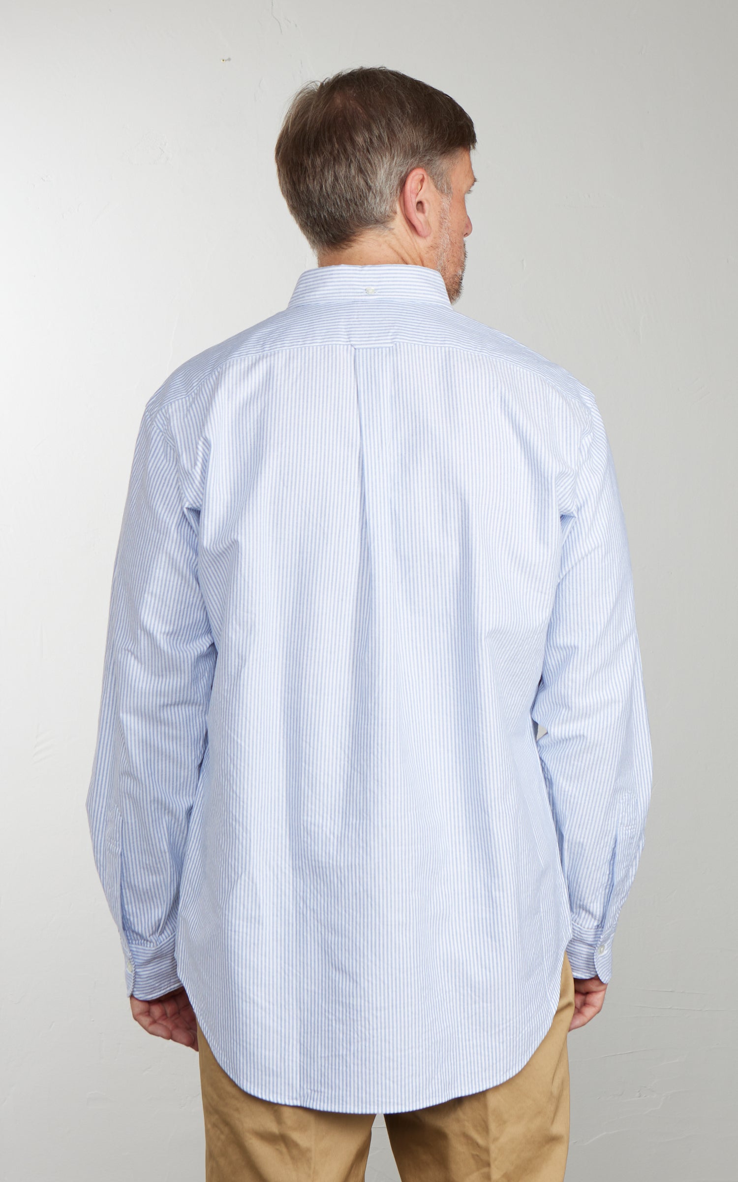 Kamakura Shirts Vintage Ivy Button-Down Oxford Shirt University Stripes Blue