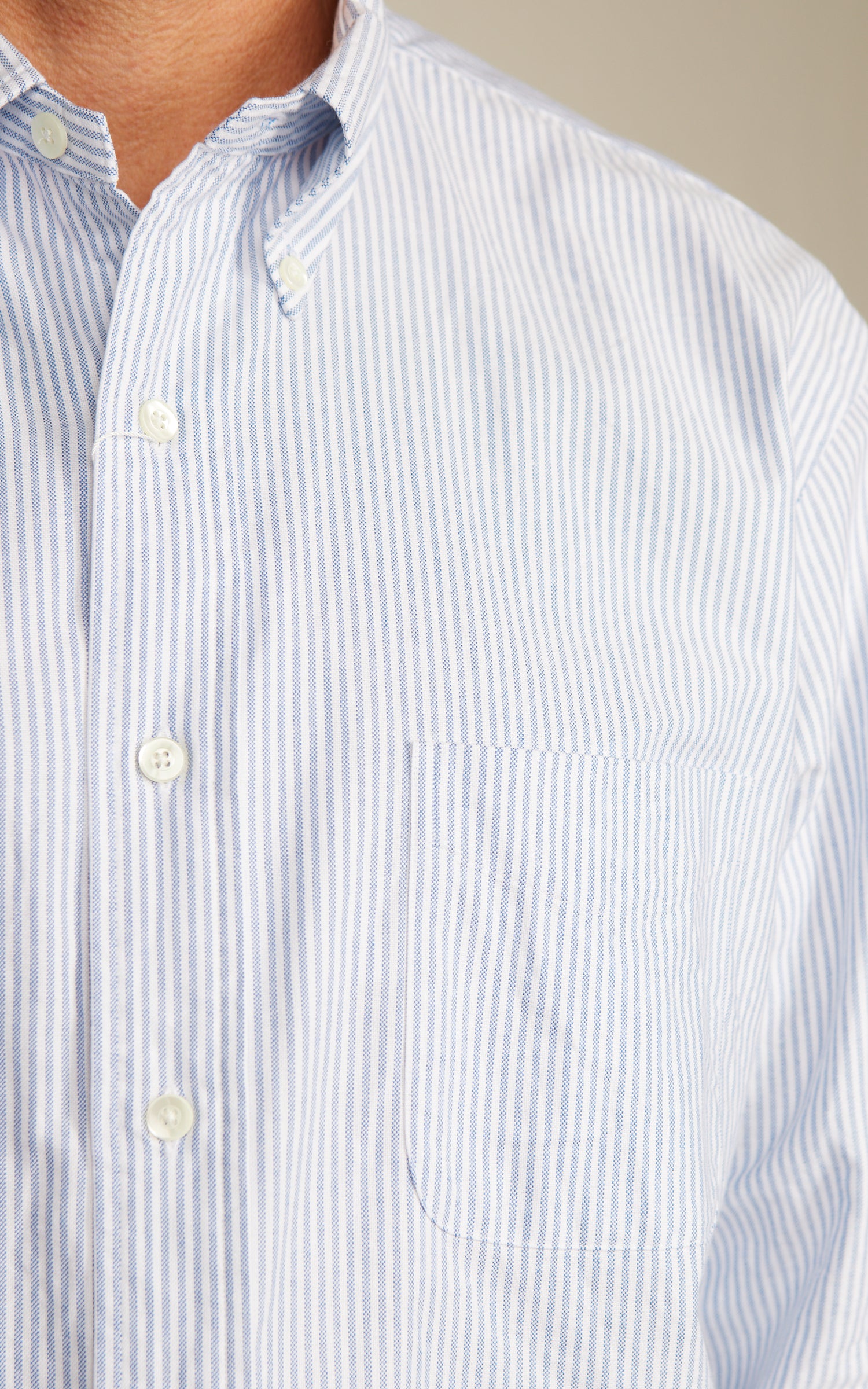 Kamakura Shirts Vintage Ivy Button-Down Oxford Shirt University Stripes Blue