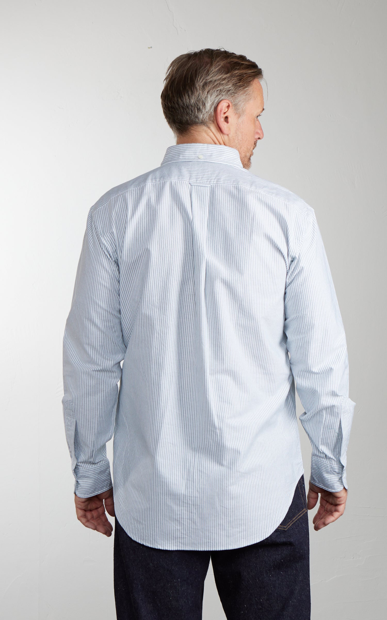 Kamakura Shirts Vintage Ivy Button-Down Oxford Shirt University Stripes Green
