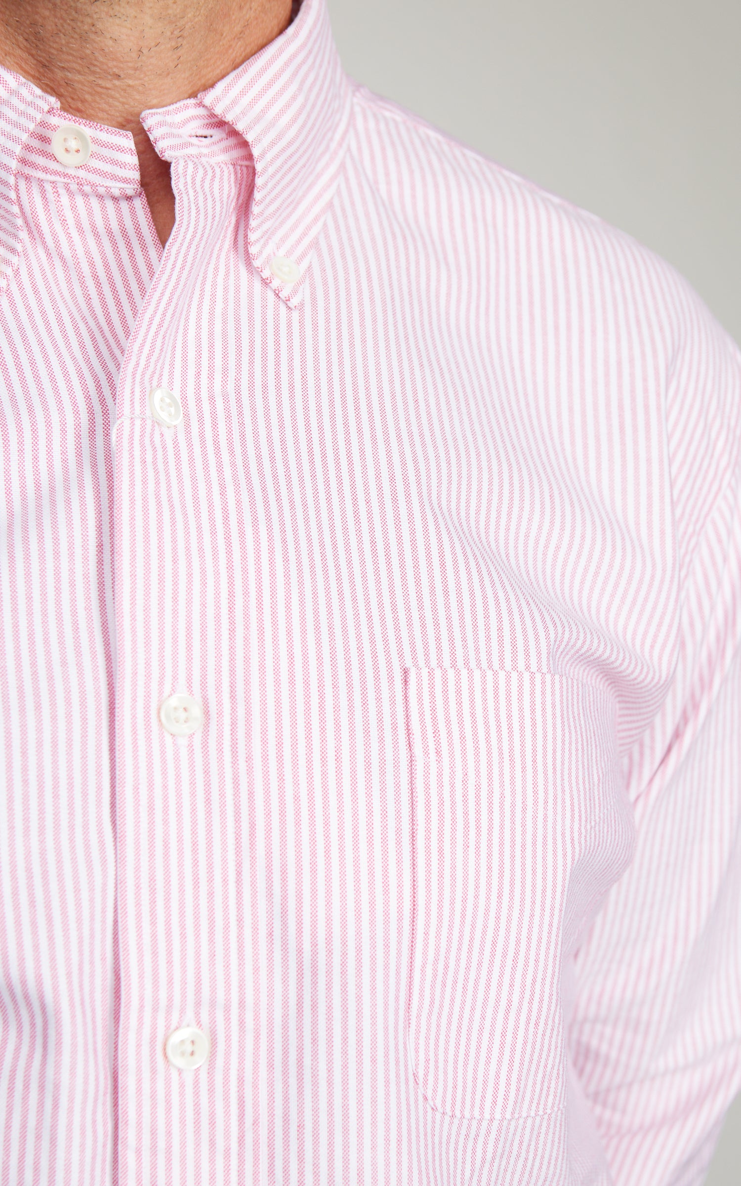 Kamakura Shirts Vintage Ivy Button-Down Oxford Shirt University Stripes Red