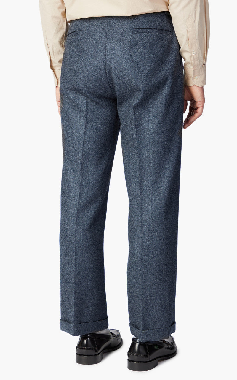 Kaptain Sunshine 2 Pleats Wide Trousers Wool Charcoal