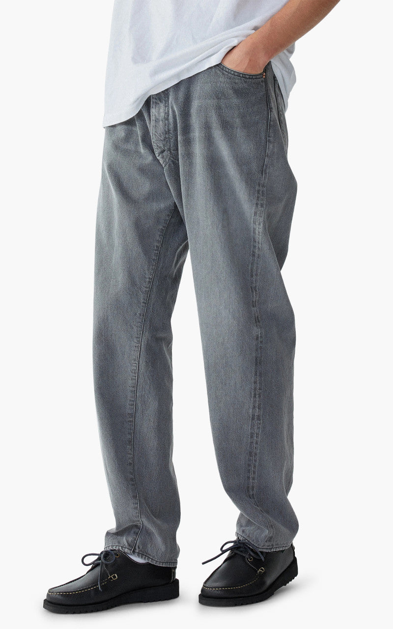 Kaptain Sunshine 5P Zipper Front Denim Pants Black Vintage Wash