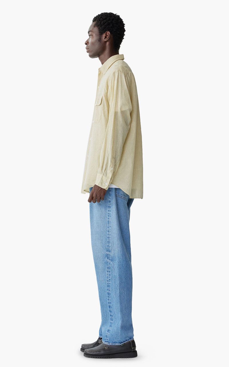 Kaptain Sunshine CPO Shirt Yellow Pincheck