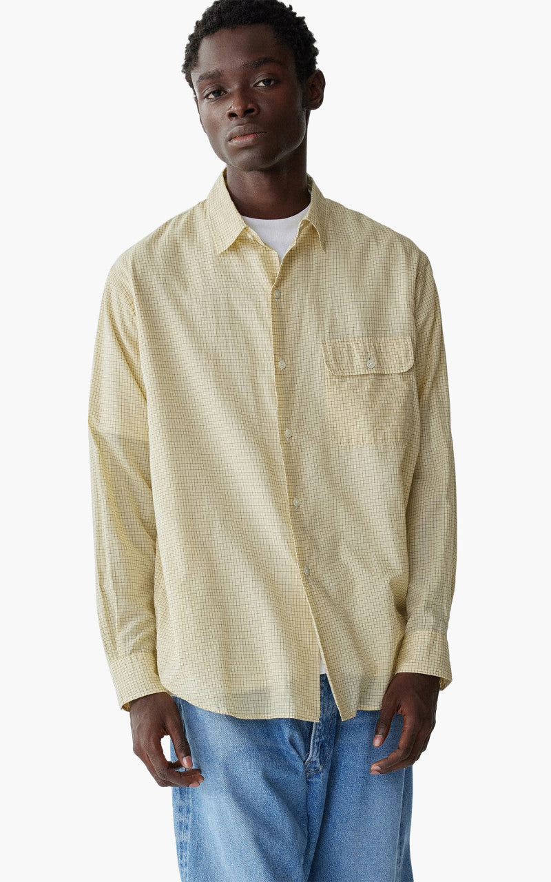Kaptain Sunshine CPO Shirt Yellow Pincheck