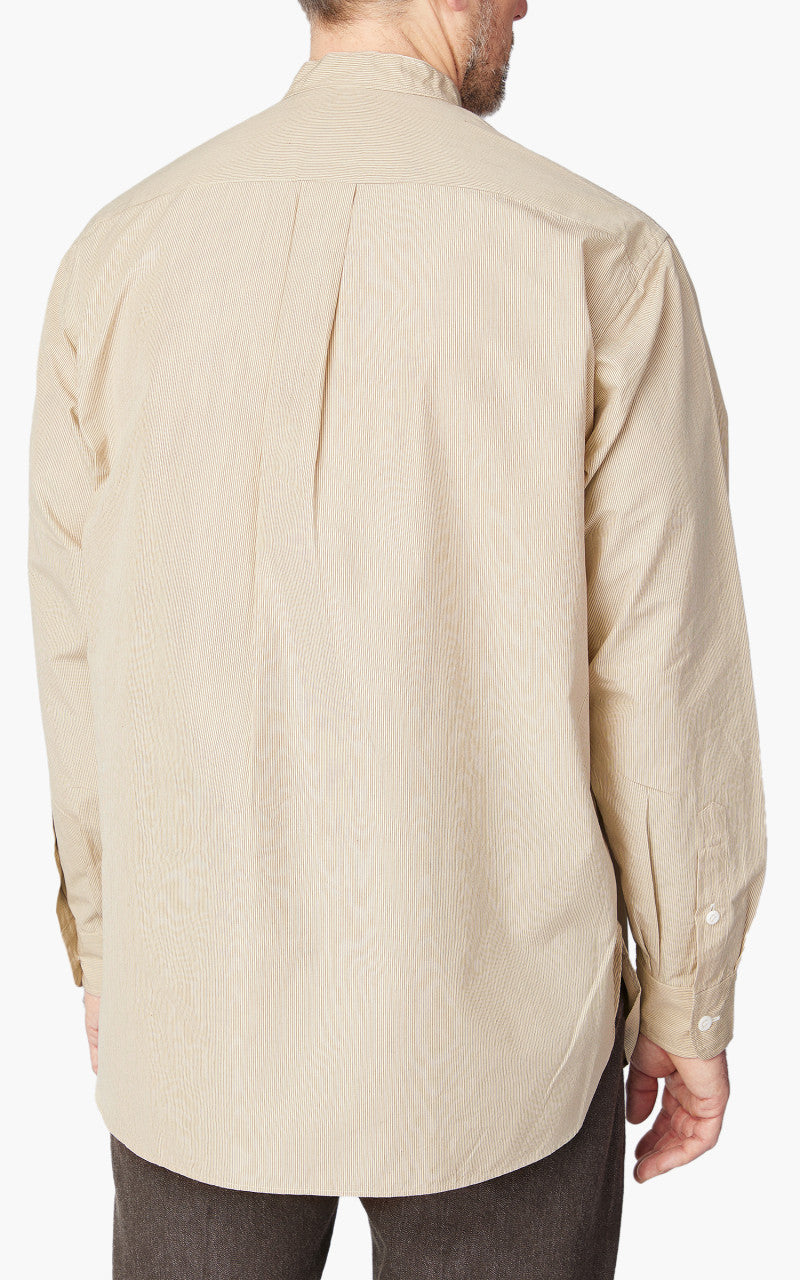 Kaptain Sunshine Cotton Pullover Standcollar Shirt Pin Stripe