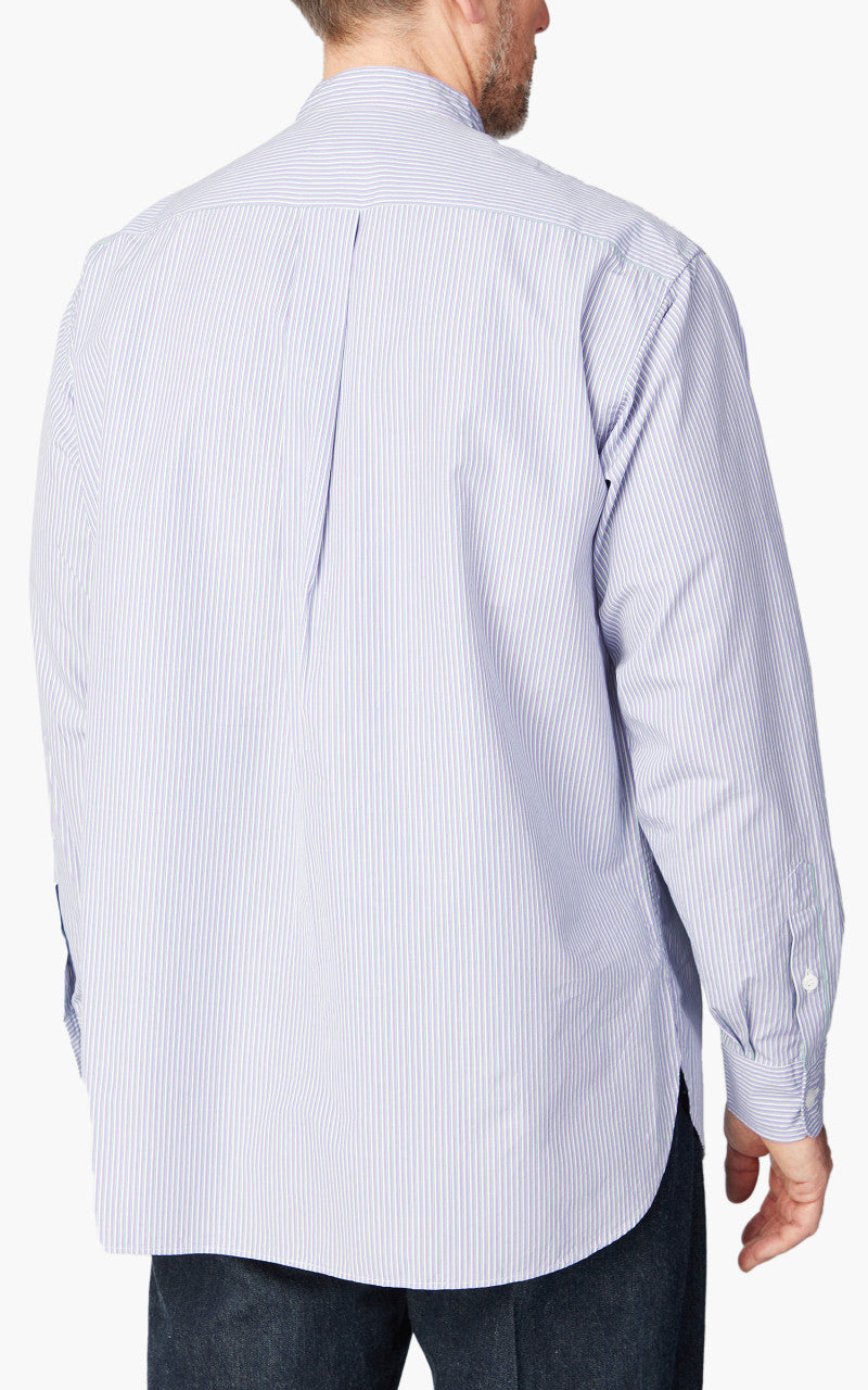 Kaptain Sunshine Cotton Pullover Standcollar Shirt Purple Stripe