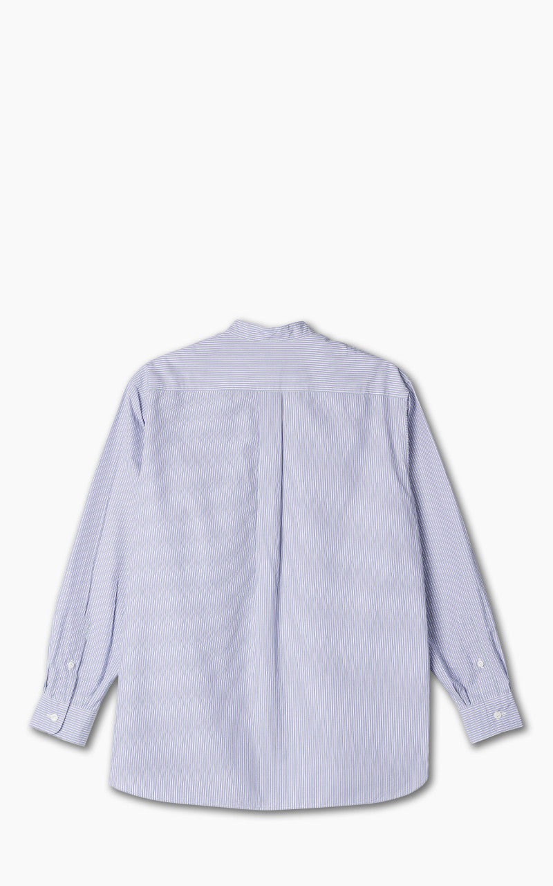 Kaptain Sunshine Cotton Pullover Standcollar Shirt Purple Stripe
