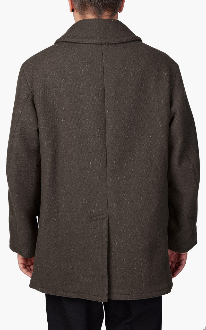 Kaptain Sunshine Pea Coat Melton Wool Loden Green