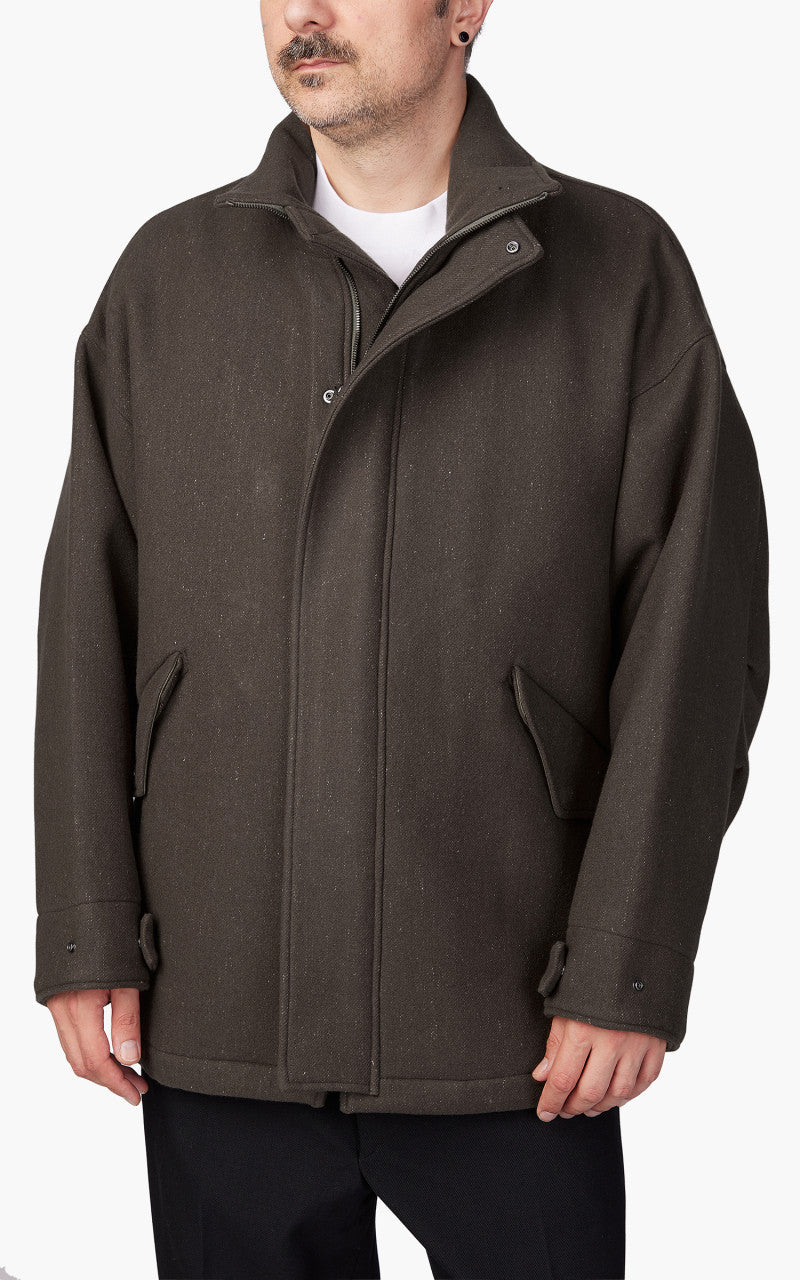 KAPTAIN SUNSHINE 新品 23F/W  Mill Coat Kaptain Sunshine Short Mill Coat Melton Wool Loden Green