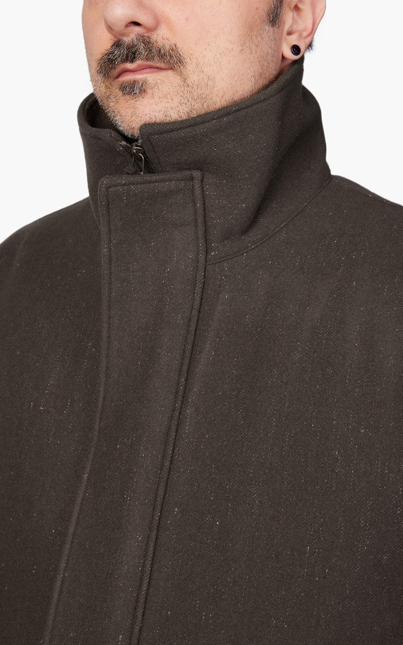 Kaptain Sunshine Short Mill Coat Melton Wool Loden Green