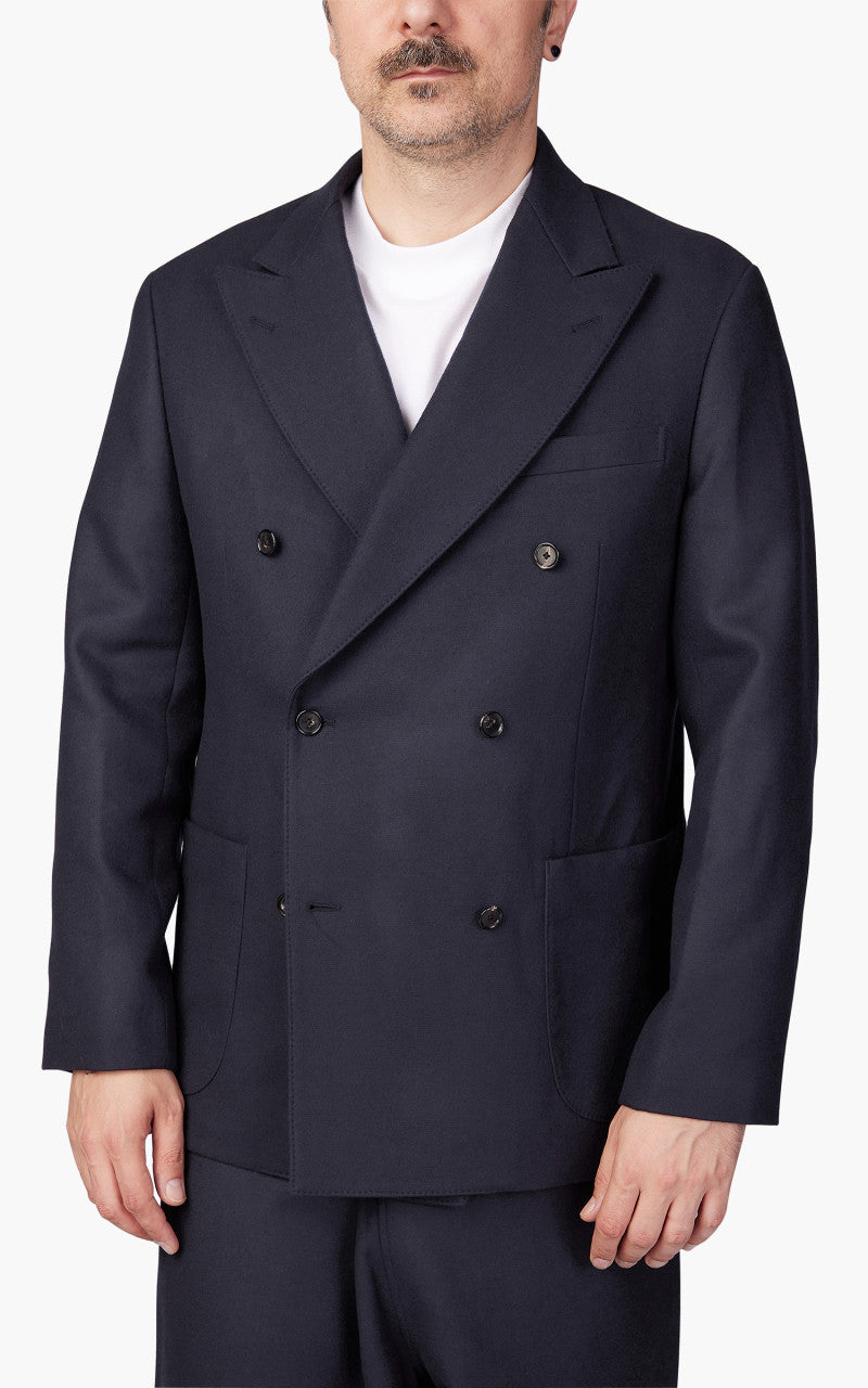 Kaptain Sunshine Double Breasted Jacket Navy