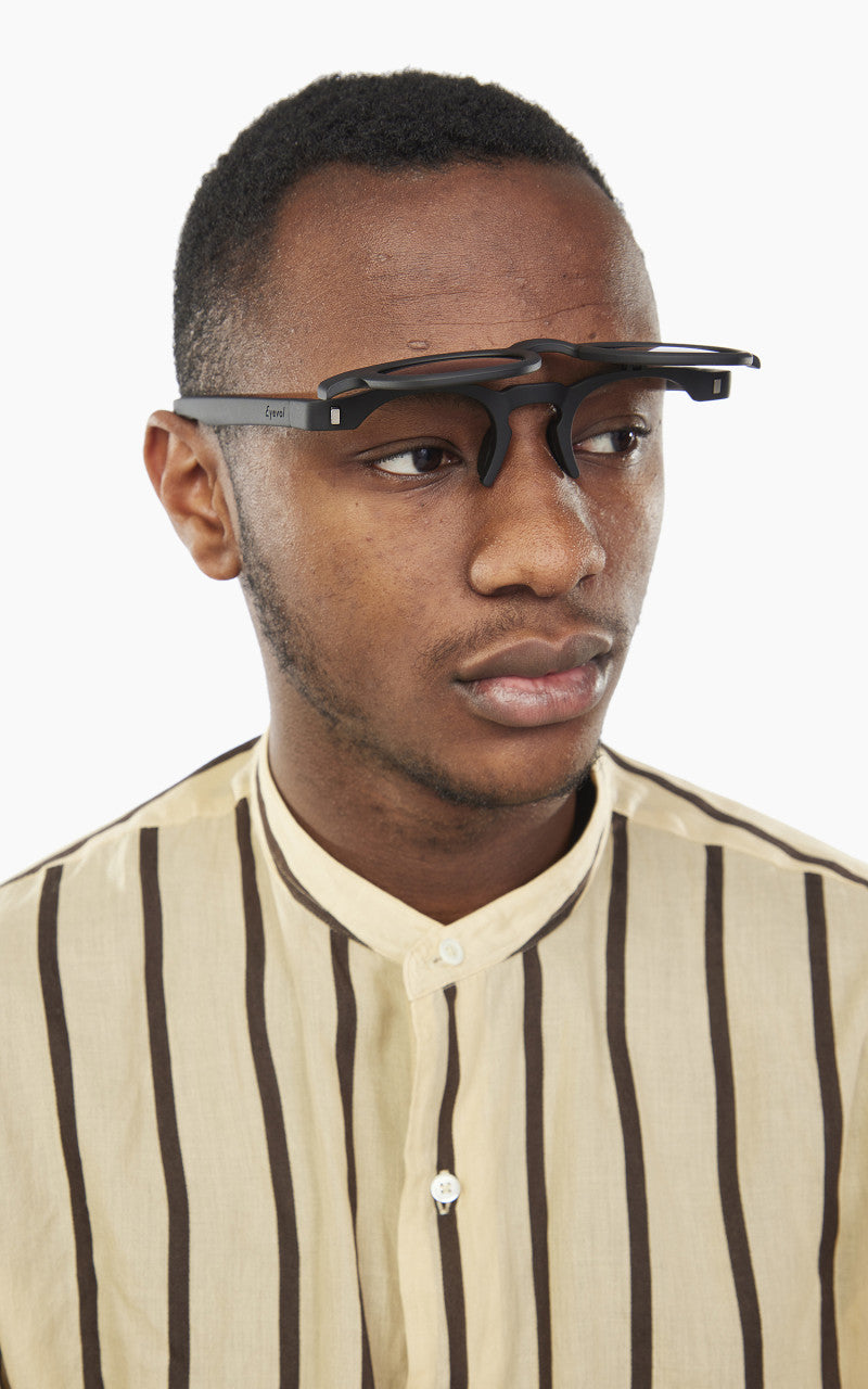 Kaptain Sunshine x Eyevol La Grande Plage Sunglasse Matte Black x Green