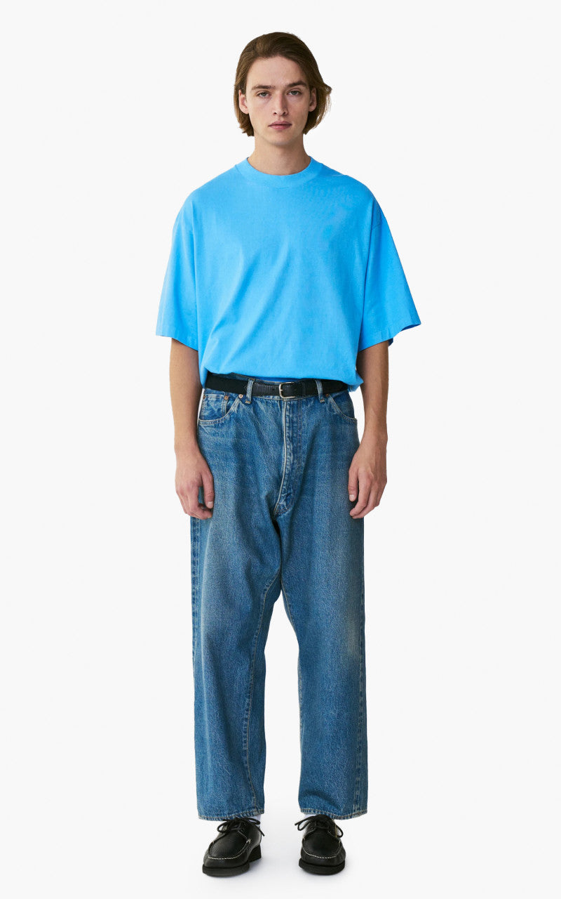 Kaptain Sunshine 5P Zipper Front Denim Pants Indigo Used Wash