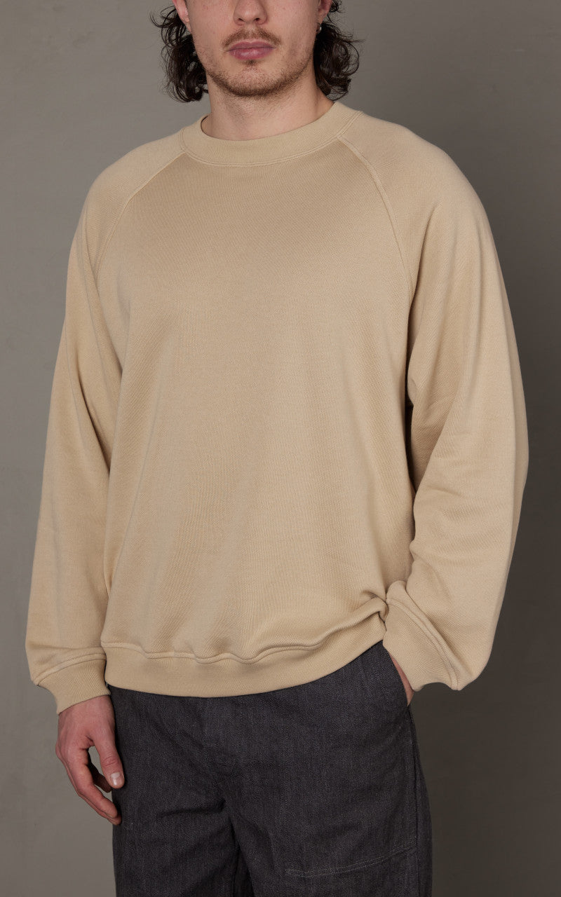 Kaptain Sunshine Suvin Sweat Crewneck Pullover Beige
