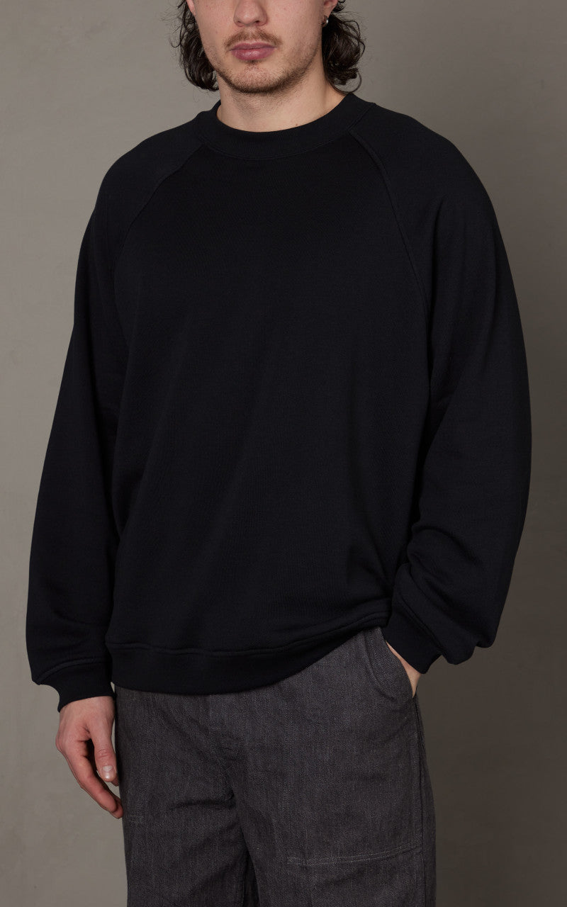 Kaptain Sunshine Suvin Sweat Crewneck Pullover Ink Black