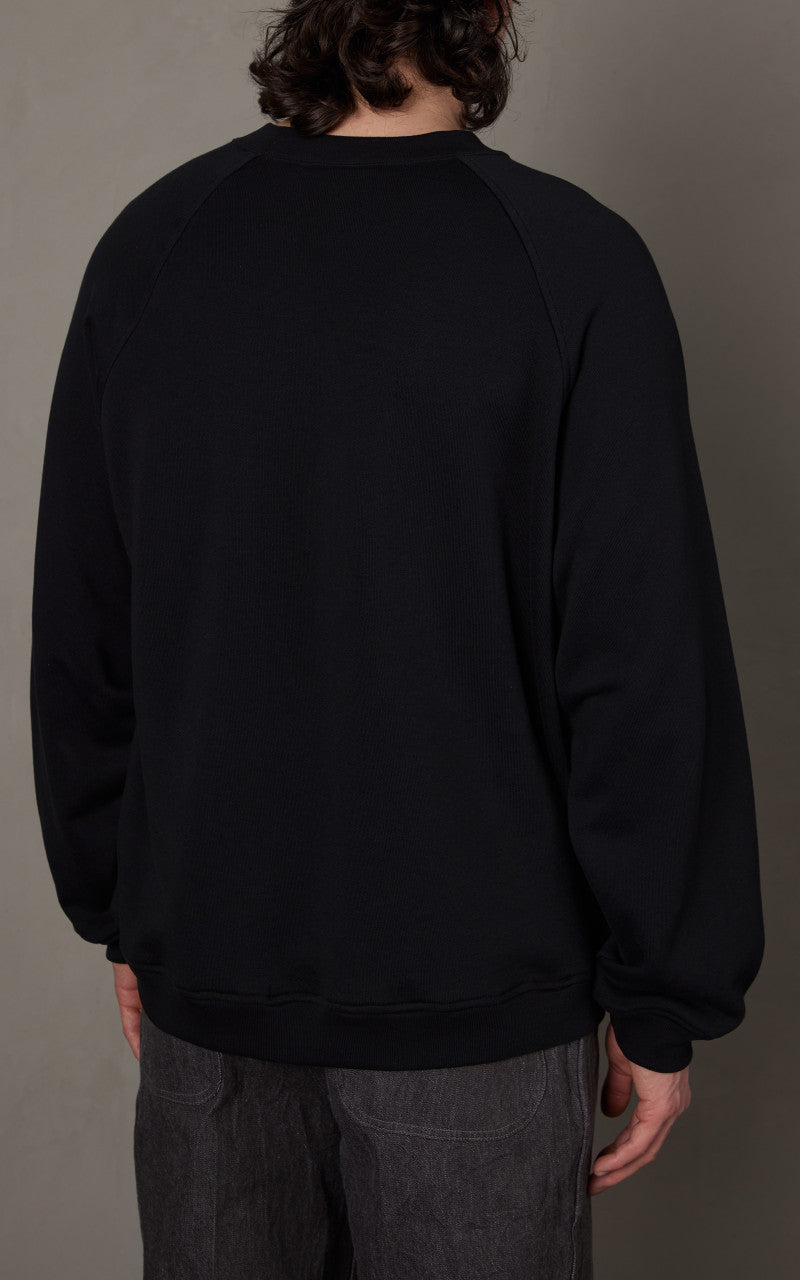 Kaptain Sunshine Suvin Sweat Crewneck Pullover Ink Black