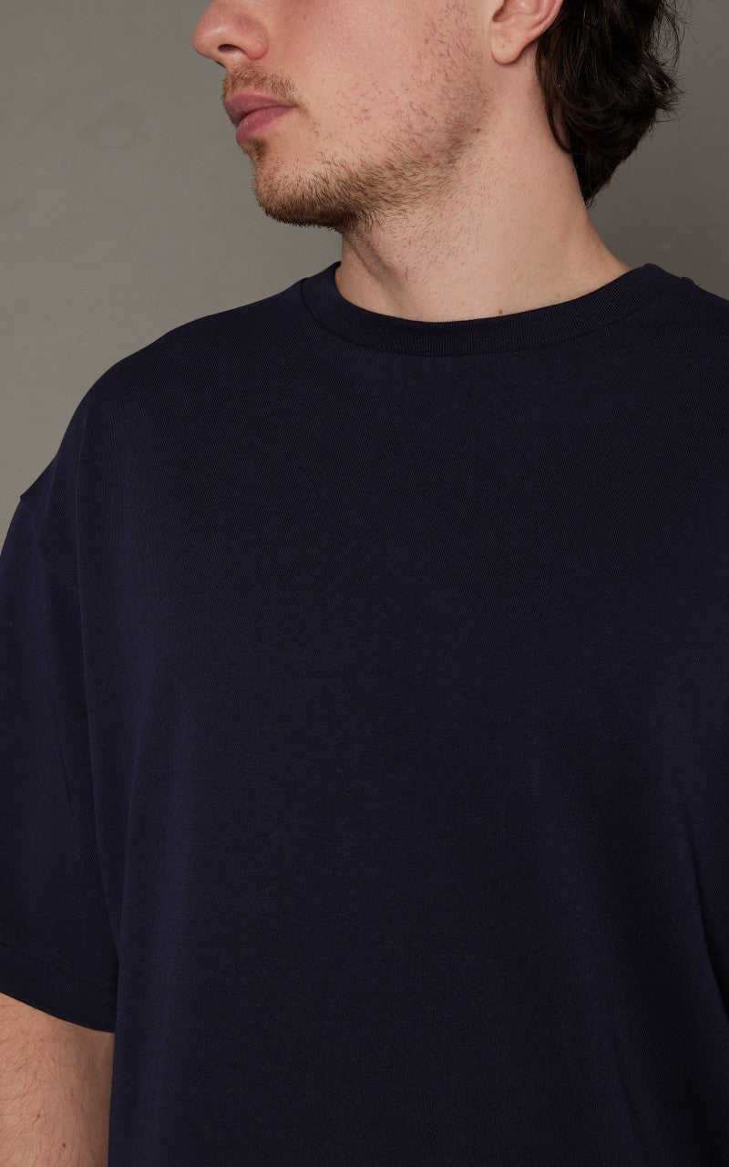 Kaptain Sunshine Suvin Plating S/S Tee Navy