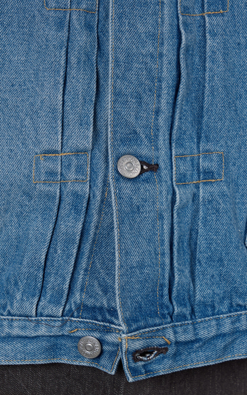 Kaptain Sunshine FM Denim Tracker Jacket Vintage Hand Wash Indigo