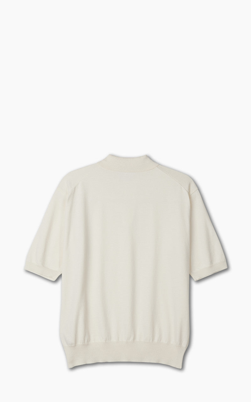 Kaptain Sunshine Cotton Knit Polo Shirt Ecru