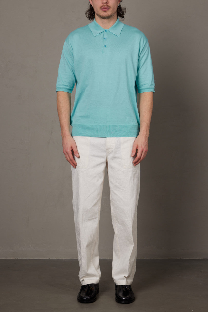 Kaptain Sunshine Cotton Knit Polo Shirt Mint