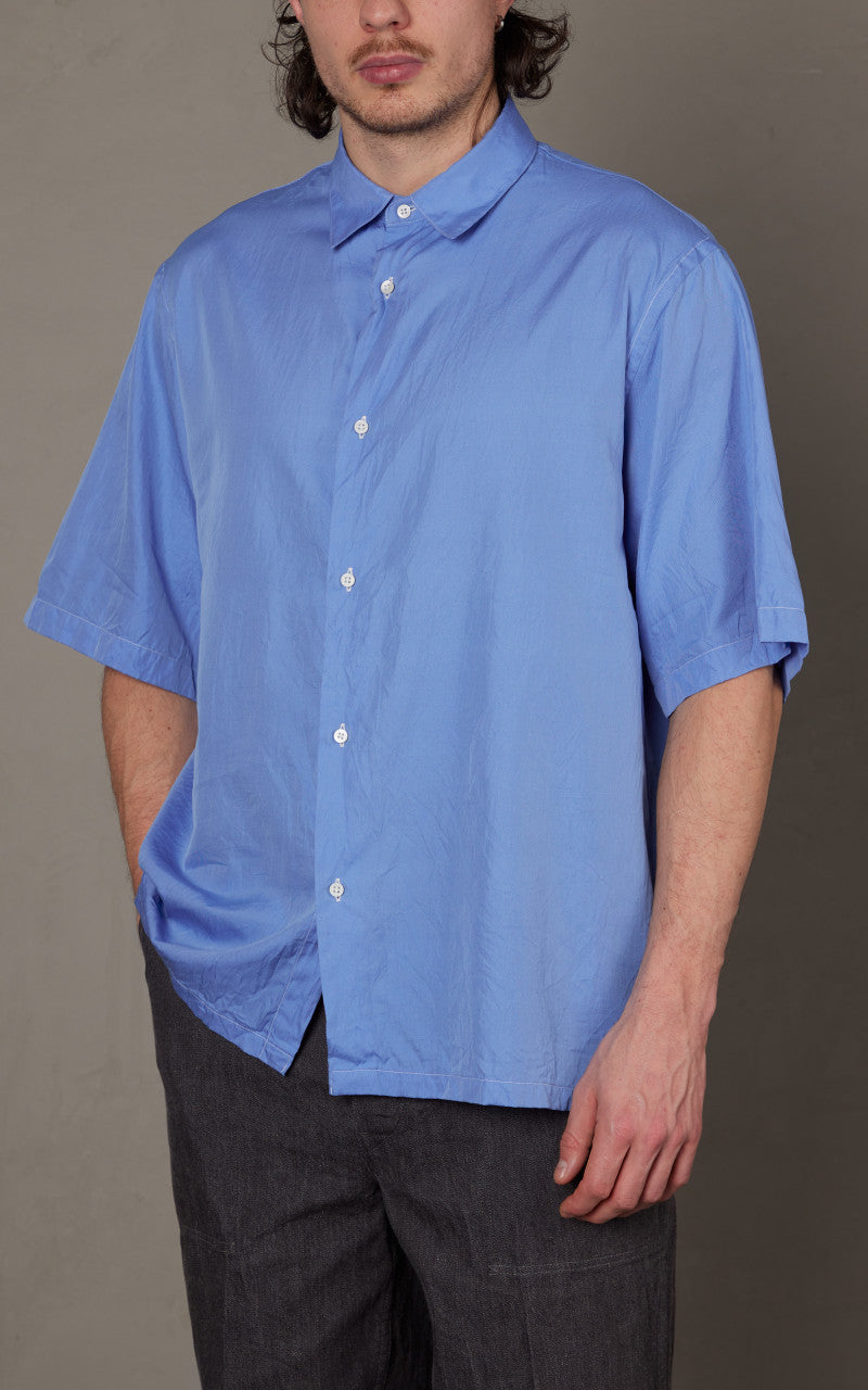 Kaptain Sunshine Short Sleeve Regular Collar Shirt Blue