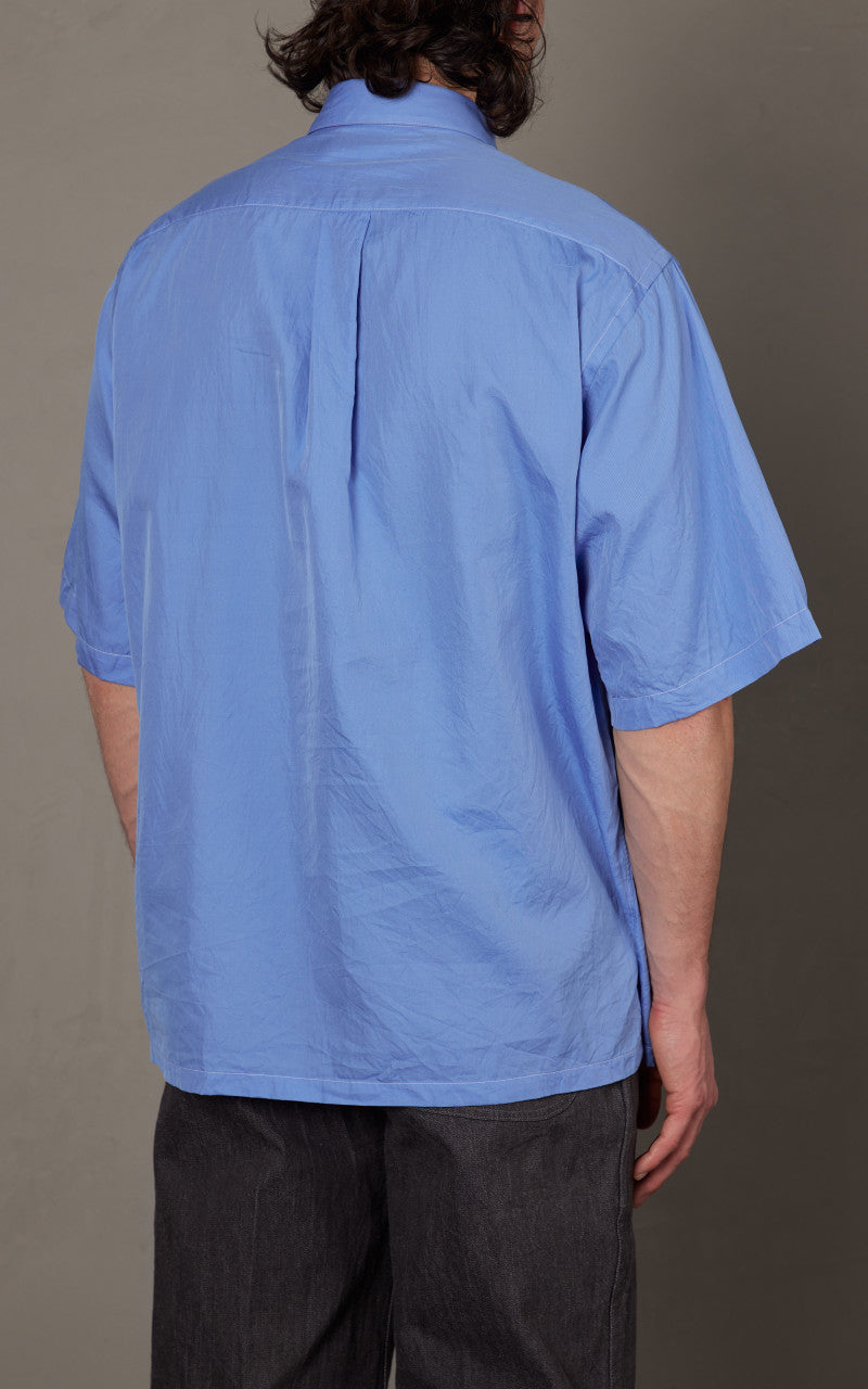 Kaptain Sunshine Short Sleeve Regular Collar Shirt Blue
