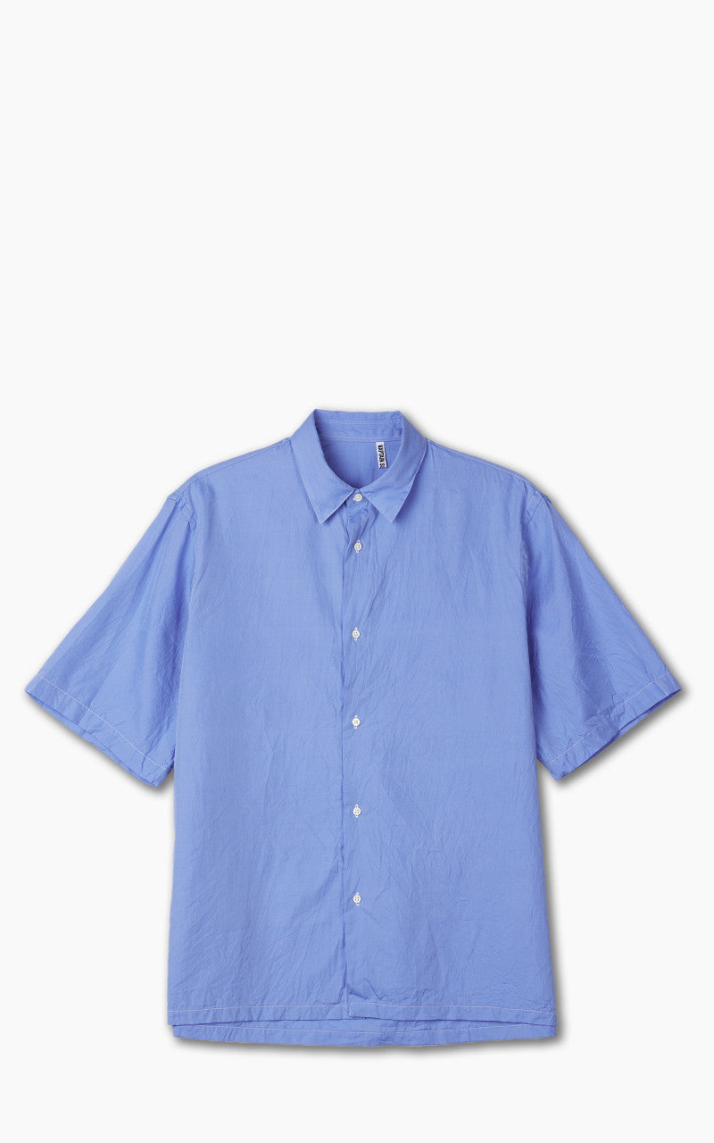 トップス KAPTAIN SUNSHINE Regular Collar Shirt Kaptain Sunshine Short Sleeve Regular Collar Shirt Blue