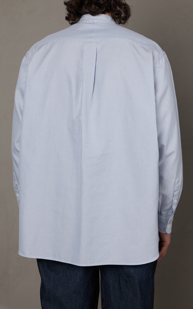 Kaptain Sunshine Pullover Shirt Blue Stripe
