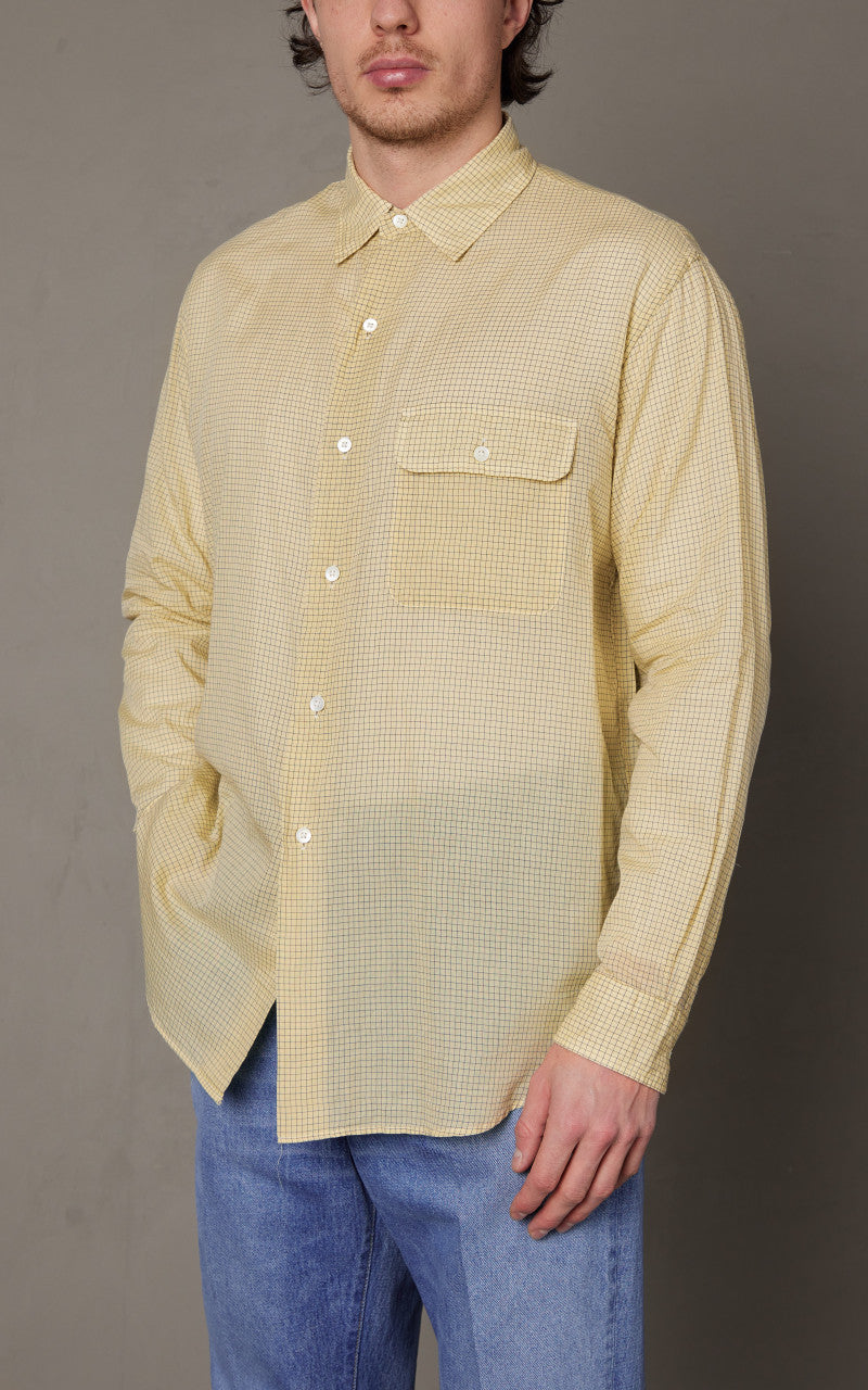 Kaptain Sunshine CPO Shirt Yellow Pincheck
