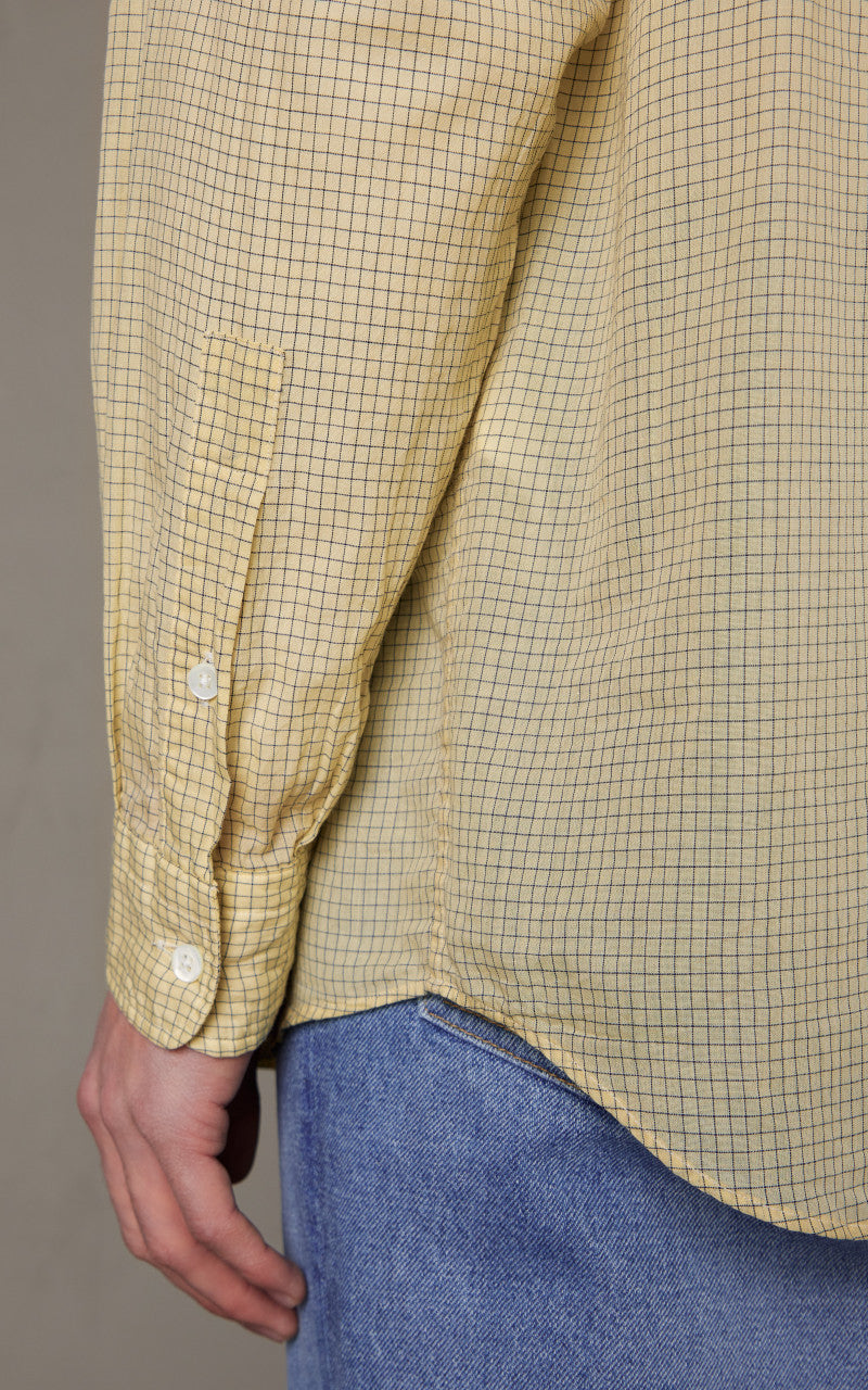 Kaptain Sunshine CPO Shirt Yellow Pincheck