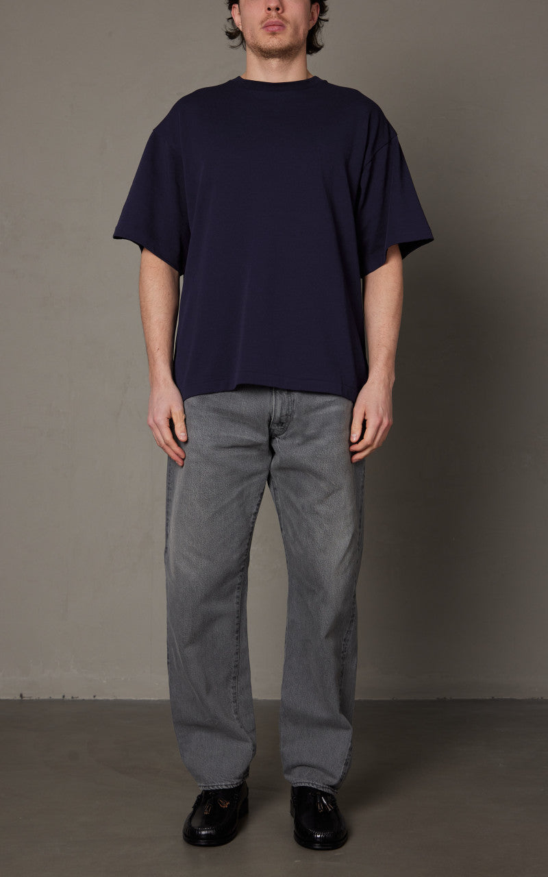 Kaptain Sunshine 5P Zipper Front Denim Pants Black Vintage Wash