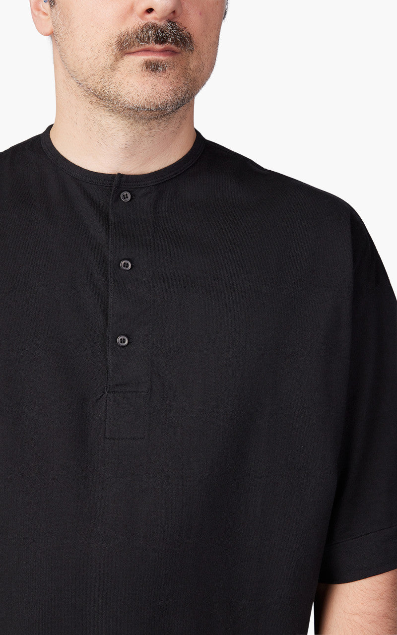 Kaptain Sunshine Suvin Supima Tube Henleyneck Tee Light Black