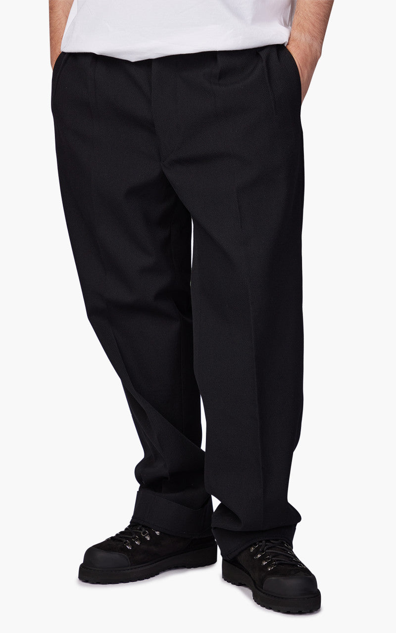 KAPTAIN SUNSHINE 2Pleats Trousers スラックス Kaptain Sunshine 2 Pleats Trousers Wool/Cotton Black
