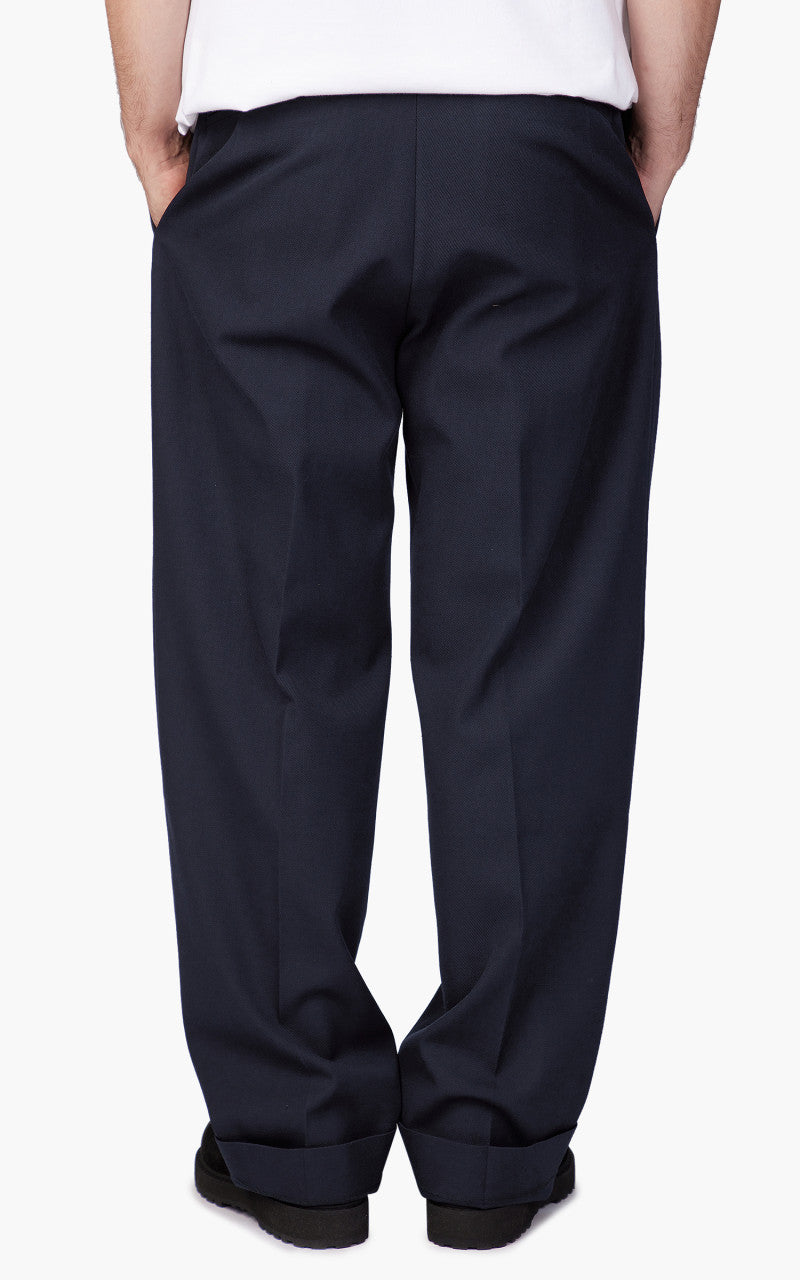 Kaptain Sunshine 2 Pleats Trousers Wool/Cotton Navy