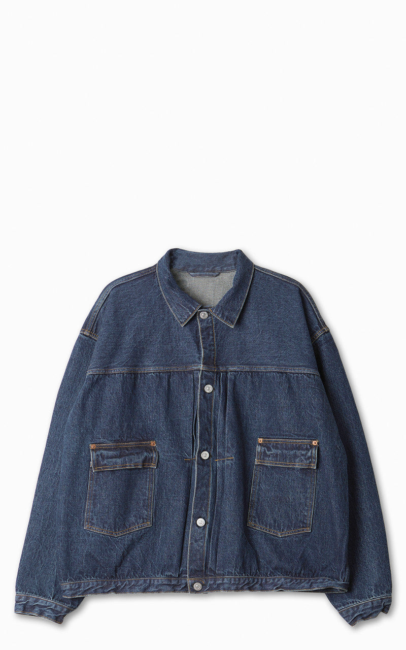 Kaptain Sunshine Denim Tracker Jacket Indigo Vintage Wash