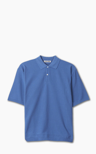 Kaptain Sunshine Knit Polo Shirt Blue