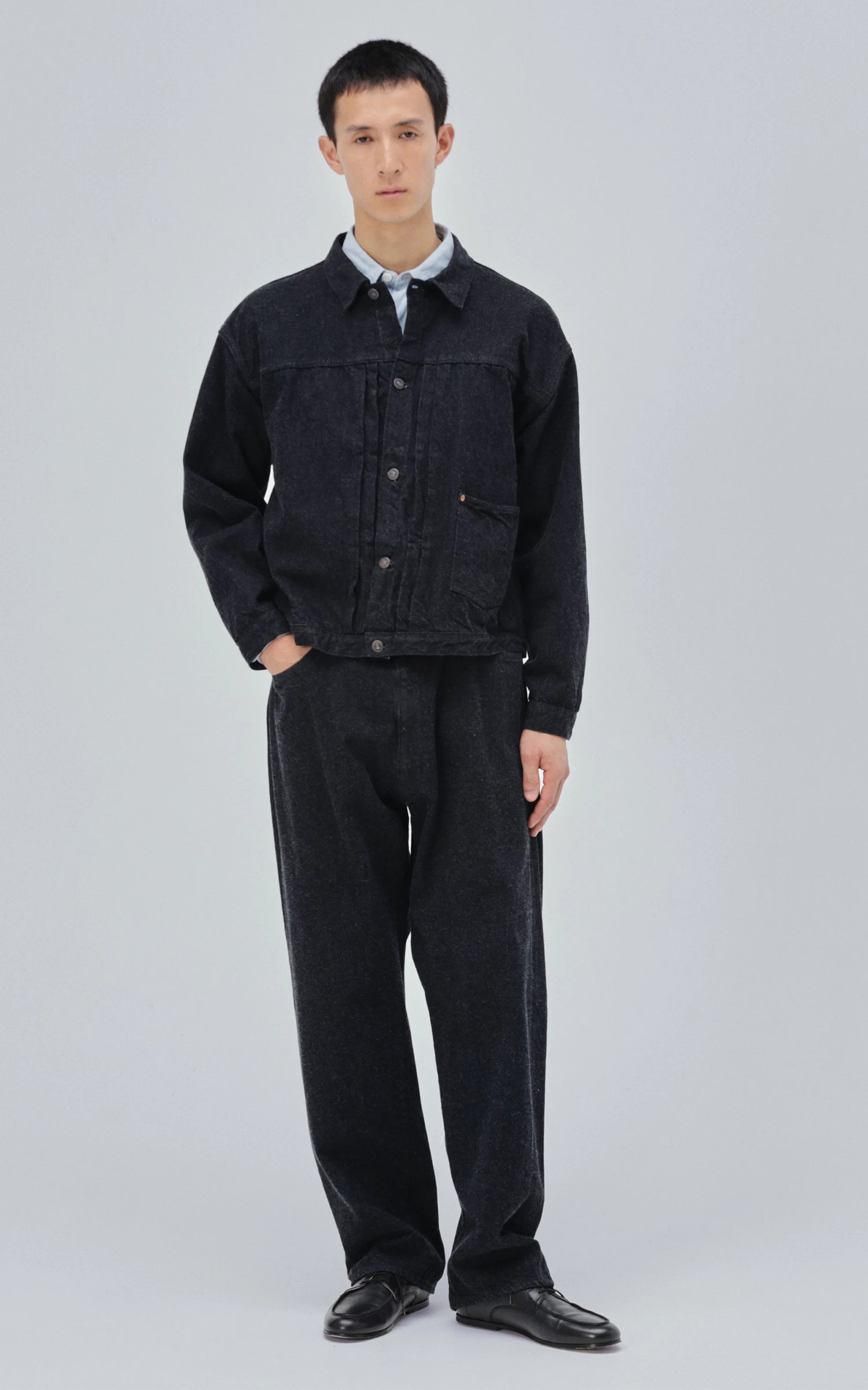 Kaptain Sunshine Denim Tracker 1P Jacket One Wash Black