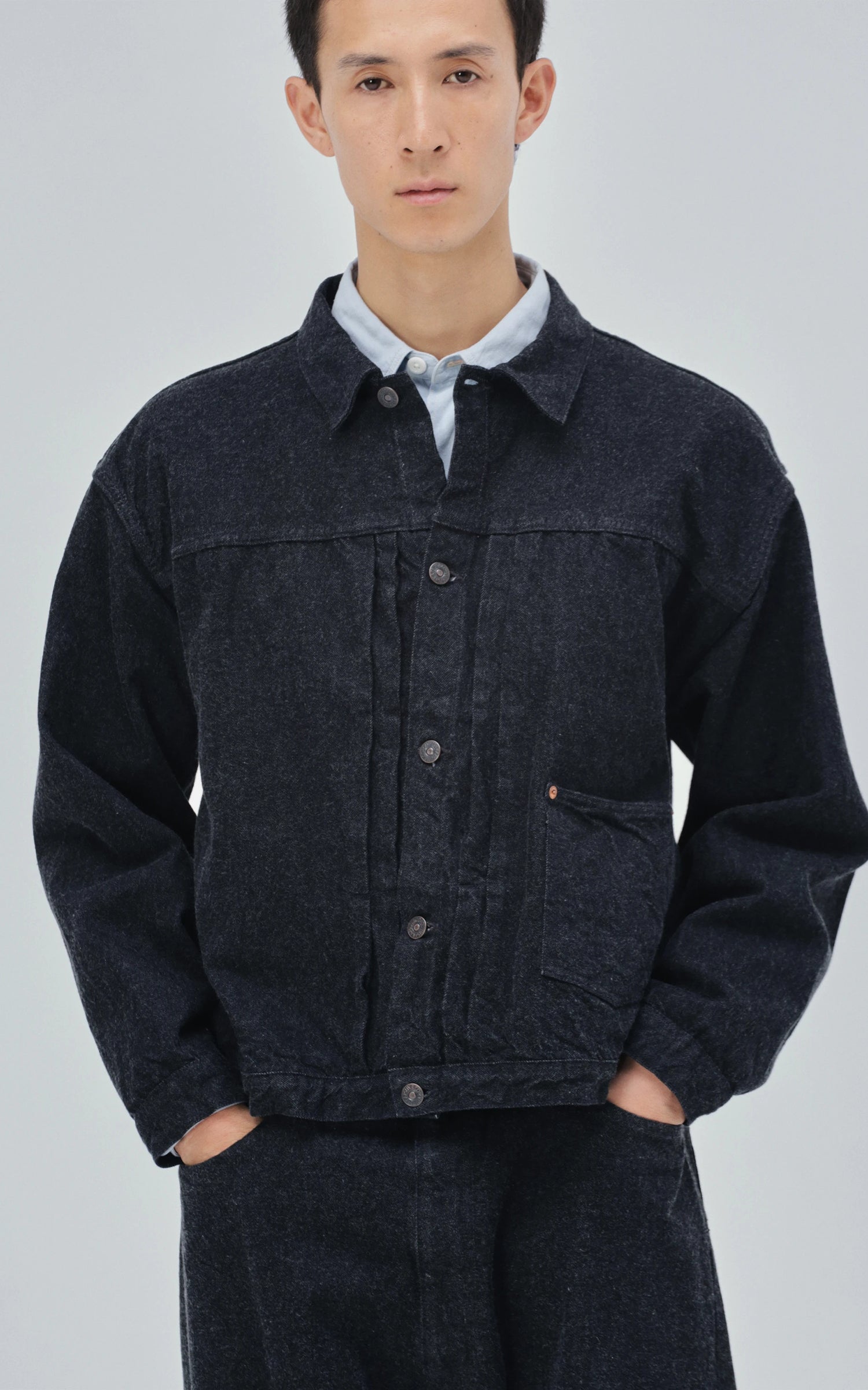 Kaptain Sunshine Denim Tracker 1P Jacket One Wash Black