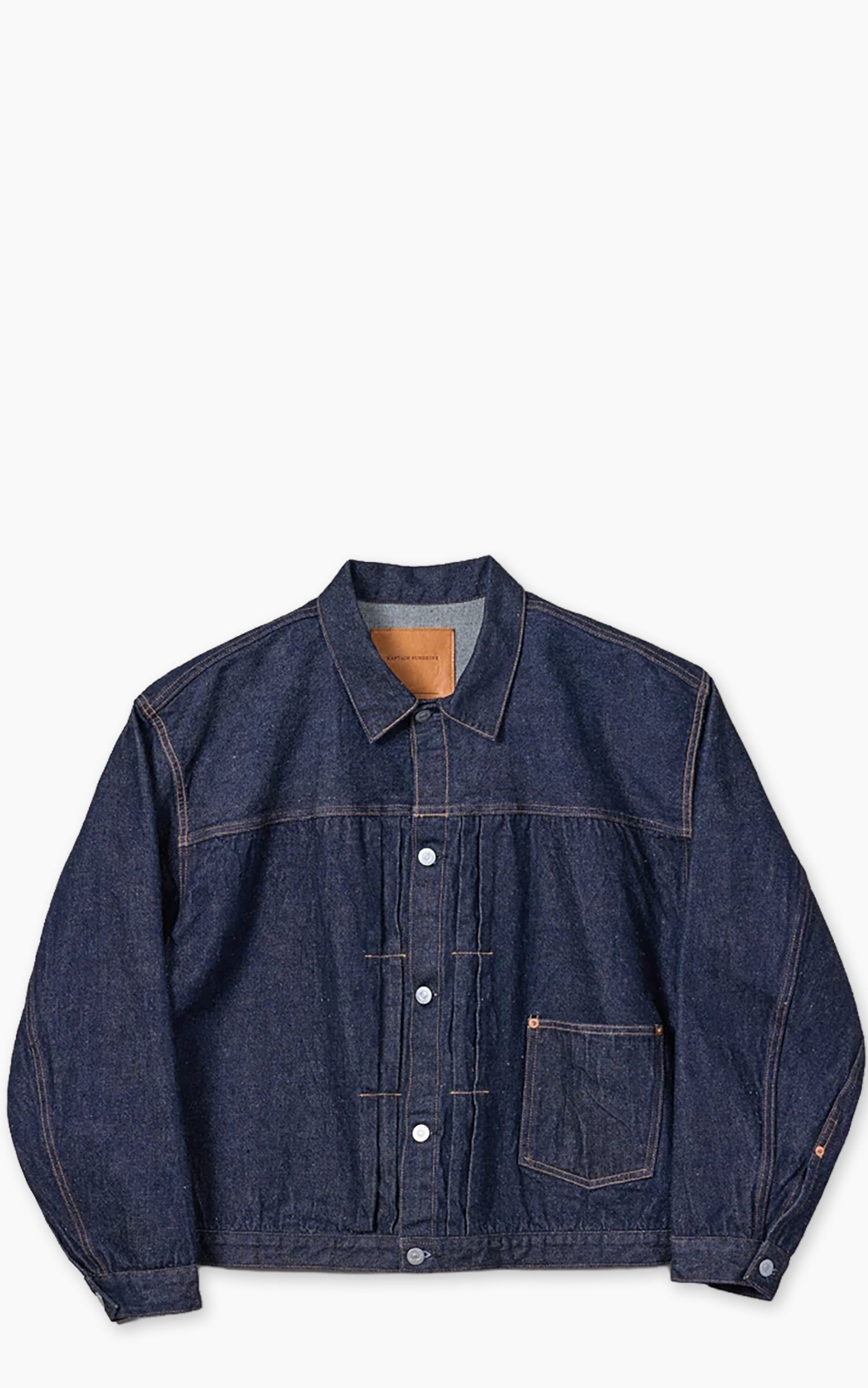 Kaptain Sunshine Melton Wool Bomber Jacket Navy