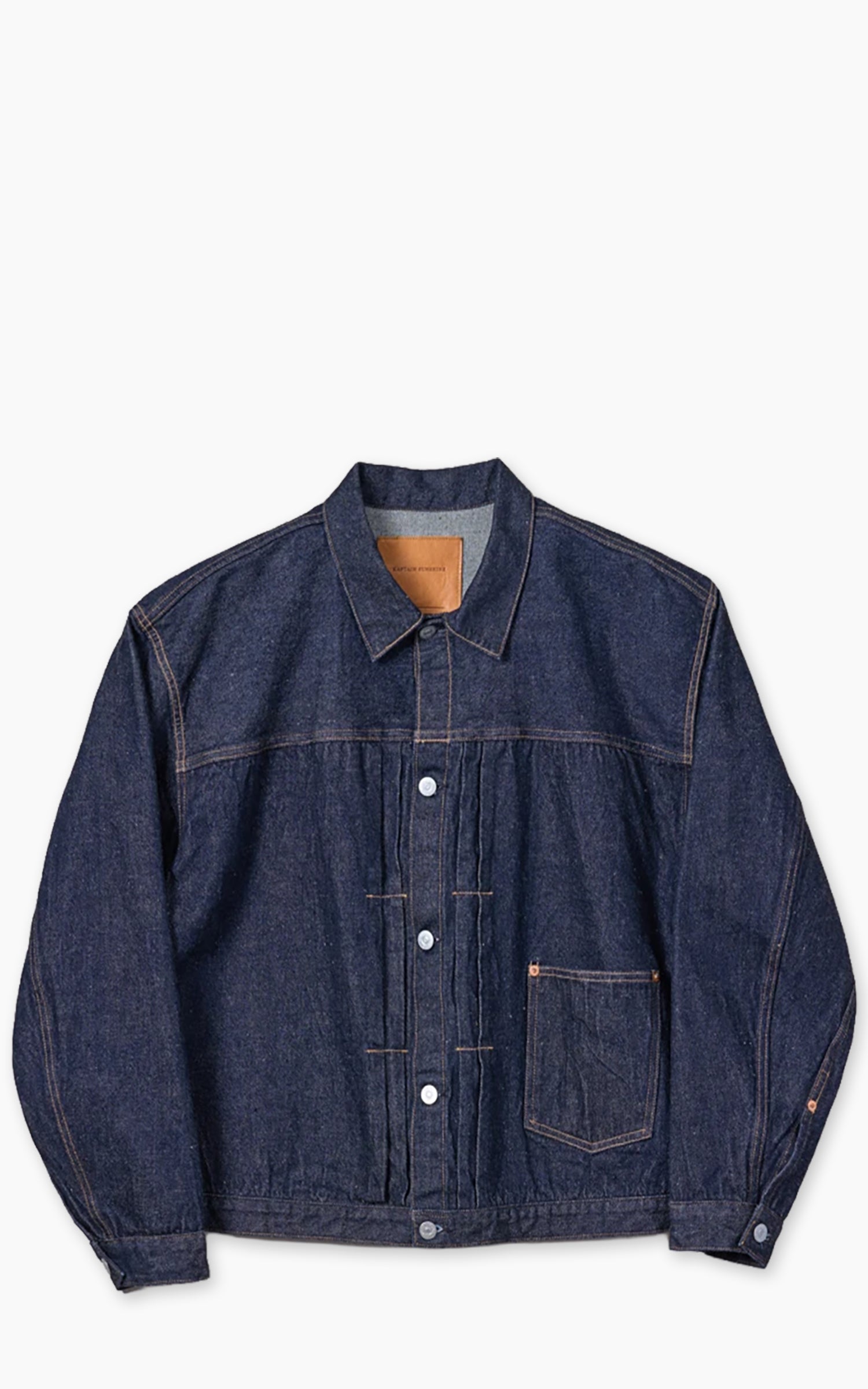 Kaptain Sunshine Denim Tracker 1P Jacket One Wash Indigo