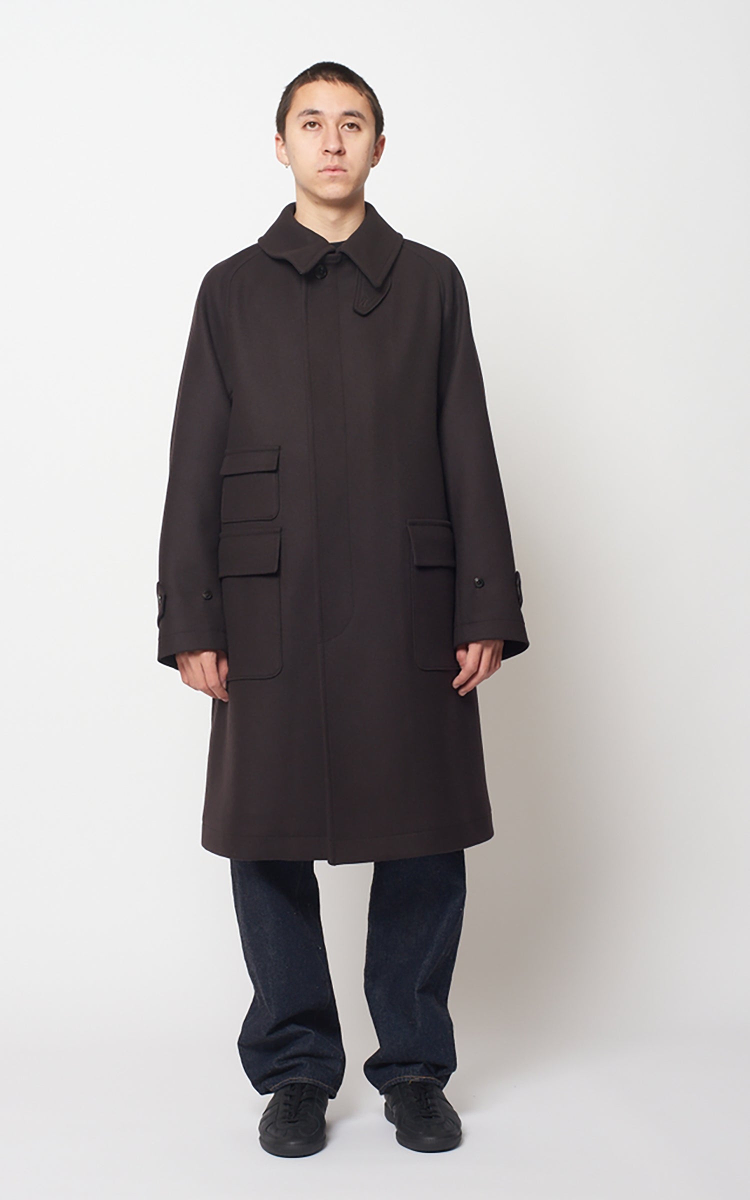 Traveller Coat Wool Top Brown