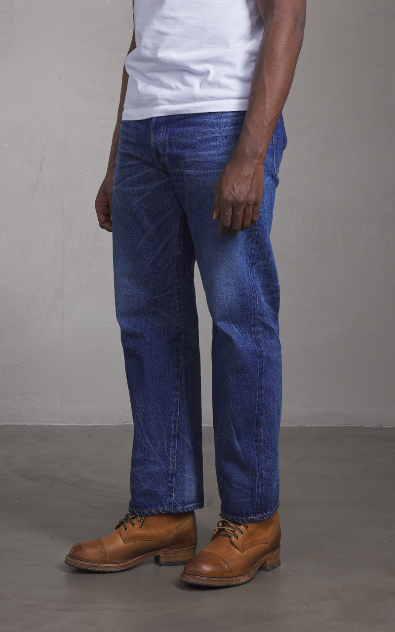 Kaptain Sunshine 1930 Straight Denim Pants Vintage Wash Indigo