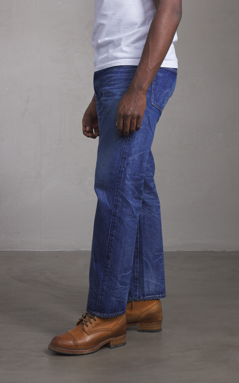 Kaptain Sunshine 1930 Straight Denim Pants Vintage Wash Indigo