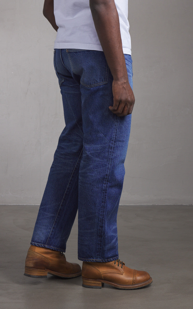 Kaptain Sunshine 1930 Straight Denim Pants Vintage Wash Indigo