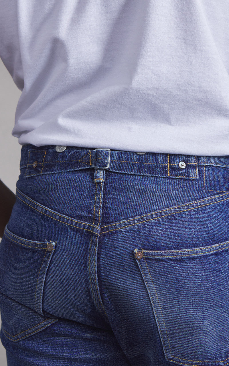Kaptain Sunshine 1930 Straight Denim Pants Vintage Wash Indigo