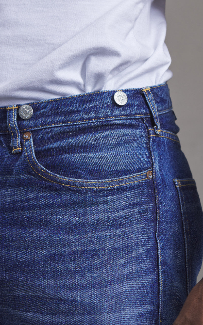 Kaptain Sunshine 1930 Straight Denim Pants Vintage Wash Indigo
