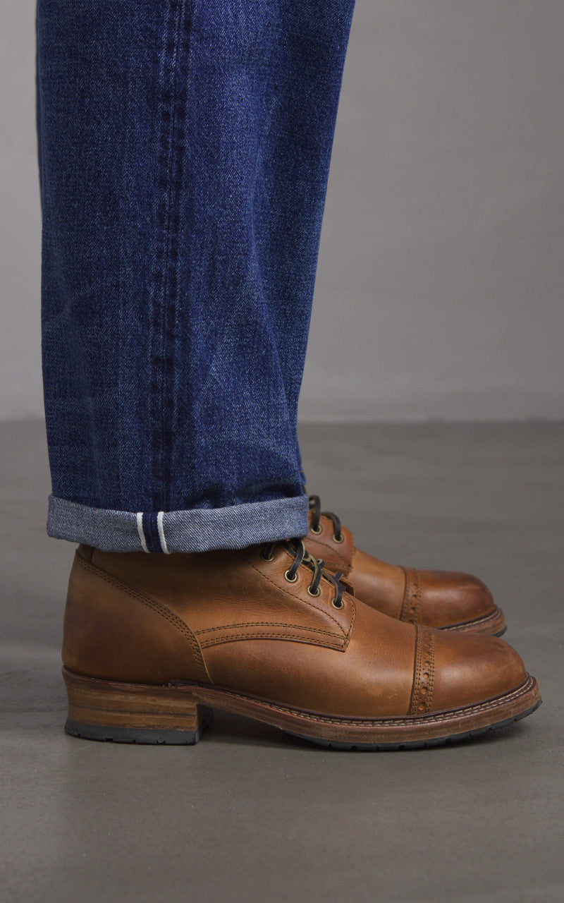 Kaptain Sunshine 1930 Straight Denim Pants Vintage Wash Indigo