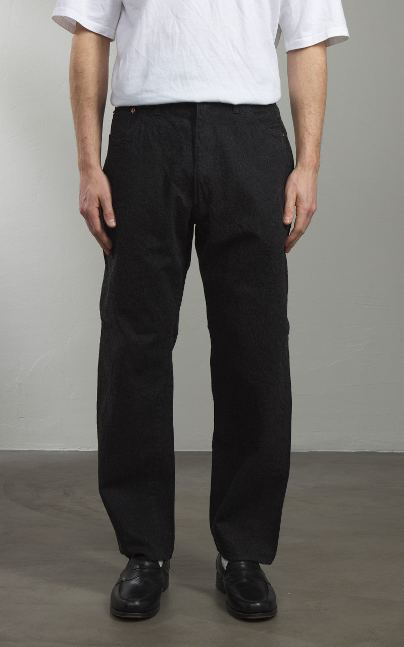 Kaptain Sunshine 5P Zipper Front Denim Pants One Wash Black